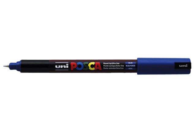 Paintmarker Uni POSCA PC1MR extra fijn donkerblauw afbeelding