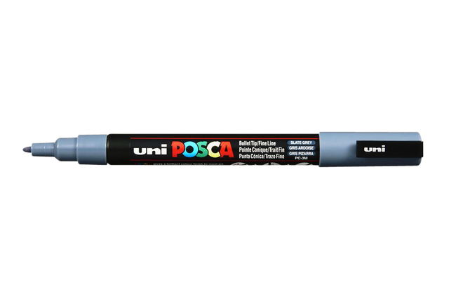 Verfstift Posca PC3M fijn leisteengrijs afbeelding