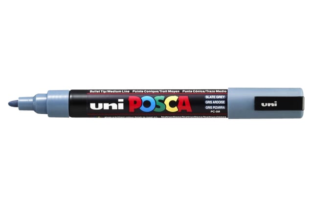 Paintmarker Uni POSCA PC5M medium leisteengrijs afbeelding