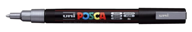 Paintmarker Uni POSCA PC3M fijn zilver afbeelding