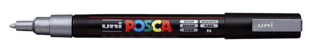 Verfstift Posca PC3M fijn zilver afbeelding
