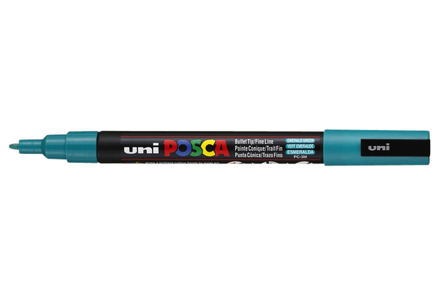 Paintmarker Uni POSCA PC3M fijn smaragdgroen afbeelding