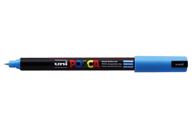 Verfstift Posca PC1MR extra fijn lichtblauw afbeelding