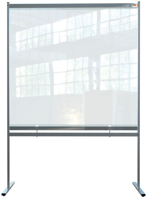 Scheidingswand Nobo vrijstaand doorzichtig PVC 148x206cm afbeelding