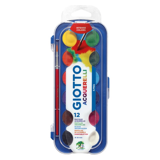 Waterverf Giotto Acquerelli set à 12 kleuren afbeelding