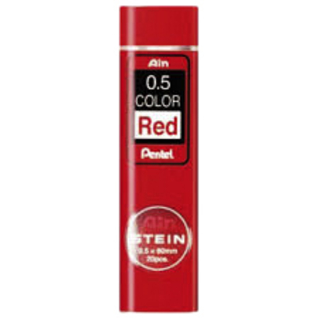 Potloodstift Pentel Ain Stein HB 0.5mm rood koker à 20 stuks afbeelding