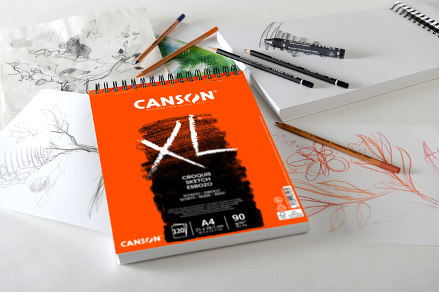Schetspapier Canson XL Sketch 60vel 90gr A5 ivoorwit — Foto 2 van 2