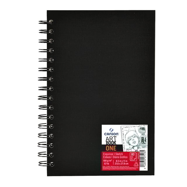 Tekenboek Canson One 216x279mm 80v 100gr spiraal afbeelding