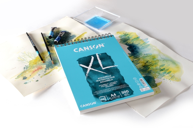Aquarelpapier Canson XL 20vel 300gr A5 wit — Foto 2 van 2