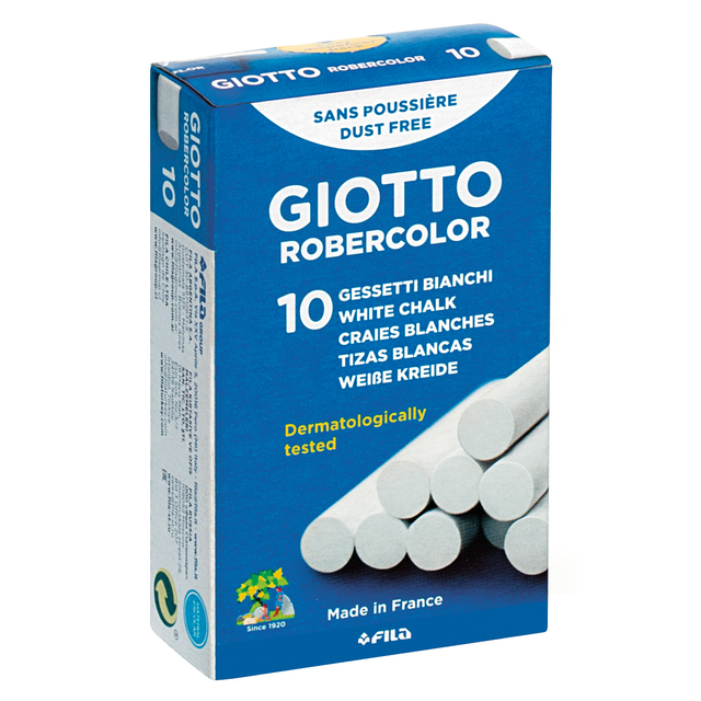 Schoolbordkrijt Giotto doos à 10 stuks wit afbeelding