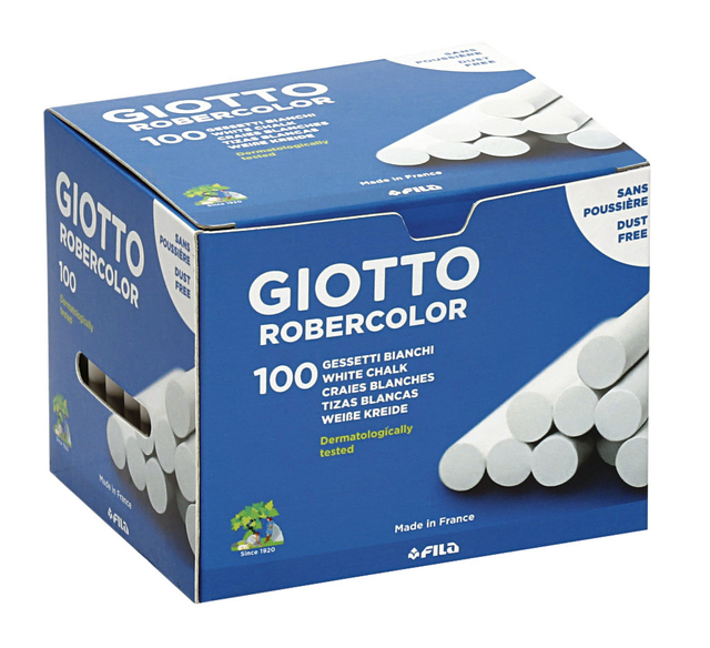 Schoolbordkrijt Giotto wit doos à 100 stuks afbeelding