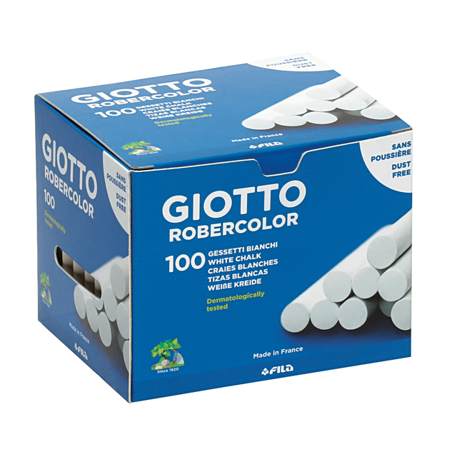Schoolbordkrijt Giotto doos à 100 stuks wit afbeelding