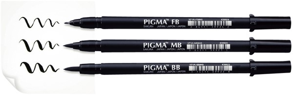 Sakura Pigma Micron Fineliners Zwart - 02, 04 en 08 - set van 3 | Be Sakura Pigma Micron Fineliners Zwart - 02, 04 en 08 - set van 3 | Be