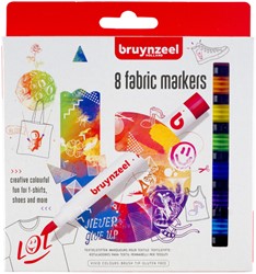 Textielstift Bruynzeel Teens assorti 8 stuks