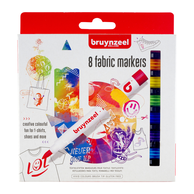 Viltstift Bruynzeel textiel assorti afbeelding
