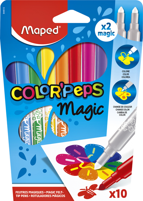 Viltstift Maped Color&apos;Peps Magic set á 10 kleuren afbeelding