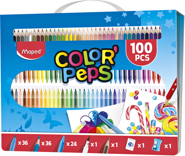 Tekenset Maped Color&apos;Peps 100delig afbeelding