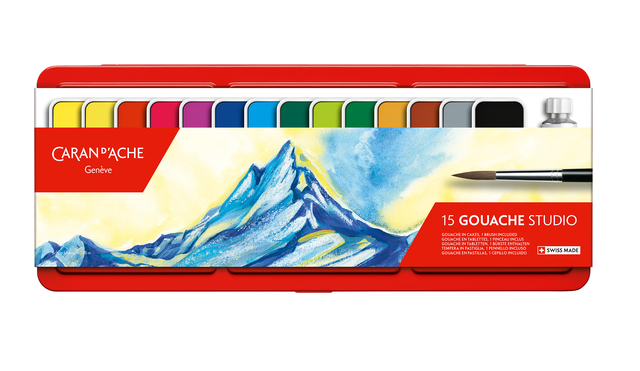 Plakkaatverf Caran d&apos;Ache blik à 15 kleuren afbeelding