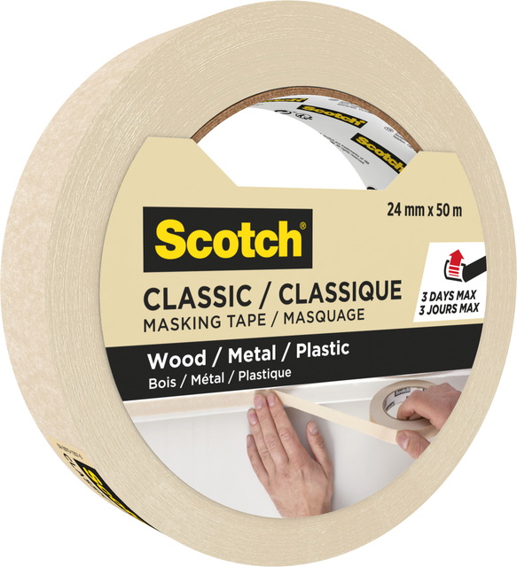 Afplaktape Scotch Classic 24mmx50m beige afbeelding