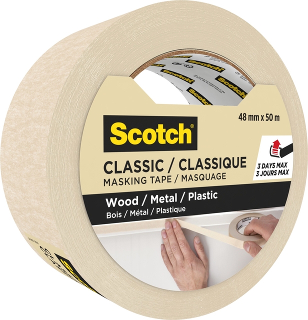 Afplaktape Scotch Classic 48mmx50m beige afbeelding