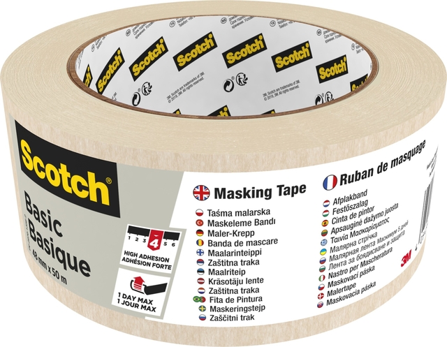 Afplaktape Scotch Basic 48mmx50m beige afbeelding