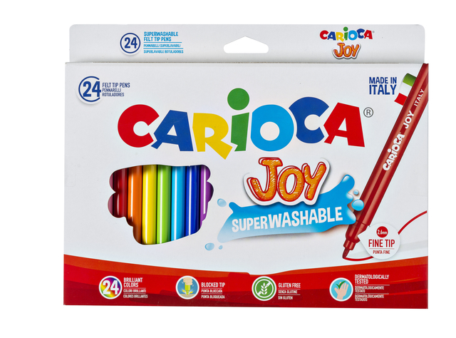 Viltstift Carioca Joy assorti set à 24 stuks afbeelding