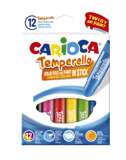 Plakkaatverf Carioca Temperello 12 stuks afbeelding