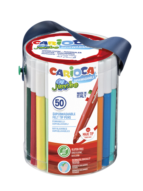 Viltstift Carioca Jumbo maxi assorti set à 50 stuks afbeelding