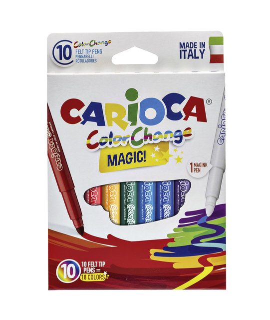 Viltstiften Carioca Magic set à 10 stuks assorti afbeelding