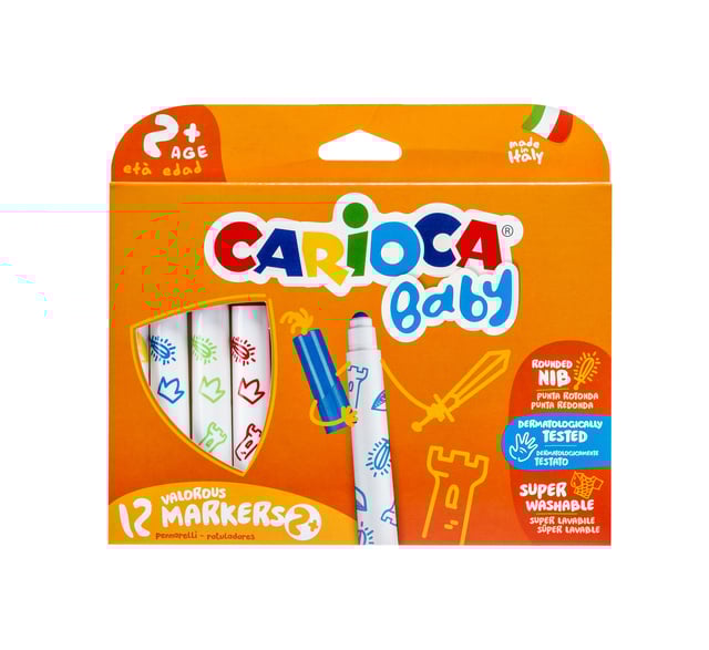 Viltstiften Carioca Baby set à 12 kleuren afbeelding