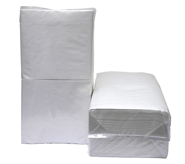 Servetten Blanco 1/4vouw 1-laags 4500 stuks afbeelding