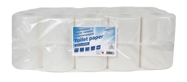 Toiletpapier Cleaninq 2-laags 400vel extra wit afbeelding