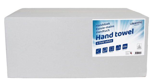 Handdoek Cleaninq Z-vouw 2-laags 240x210mm 20x160st wit afbeelding