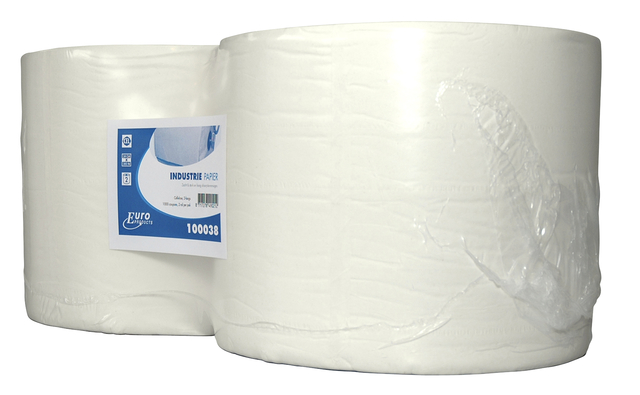 Poetspapier Euro Products M1-V1 2-laags 1000 vel wit 100038 afbeelding