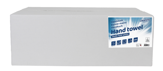 Handdoek Cleaninq I-vouw 2-laags 206x240mm 25x150st wit afbeelding