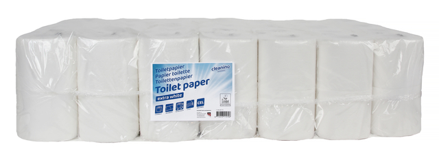 Toiletpapier Cleaninq 3-laags 250vel wit 56 rollen afbeelding