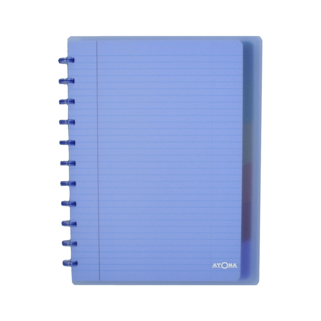 Schrift Atoma A4+ lijn 120blz 90gr PP transparant assorti afbeelding