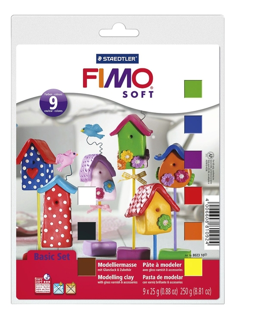 Klei Fimo soft basic halve blokken ass afbeelding