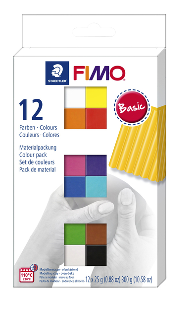 Klei Fimo soft colour pak à 12 basis kleuren afbeelding