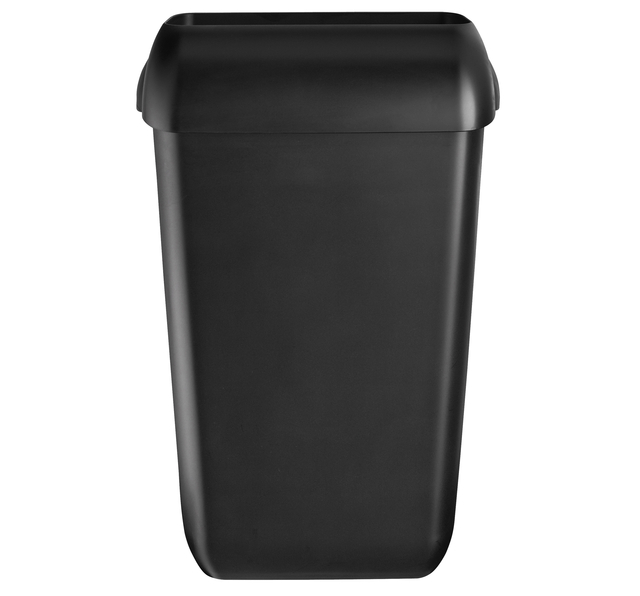 Afvalbak Quartzline open inworp 23 liter zwart 441452 afbeelding
