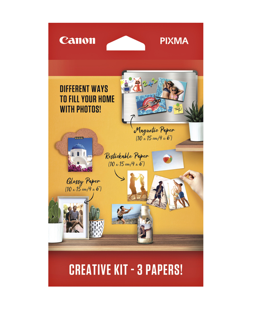 Fotopapier Canon creatieve kit met 3 soorten papier 60 vel afbeelding