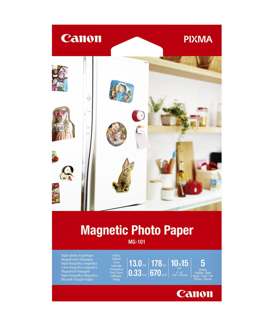 Fotopapier Canon MG-101 magnetisch 10x15cm 5 vel afbeelding