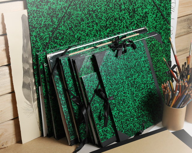 Tekenmap Canson Classic Annonay lintsluiting 780x1150mm groen — Foto 2 van 2