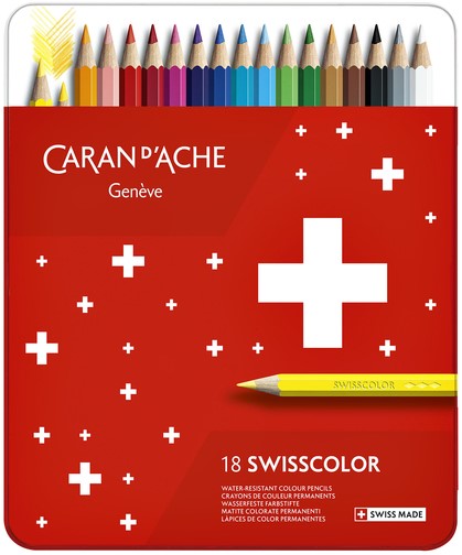 Caran D'Ache 7500330 Lot de 30 crayons de couleur, multicolores, taille