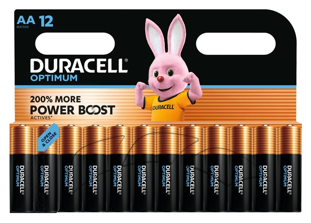 Batterij Duracell Optimum 12x AA afbeelding