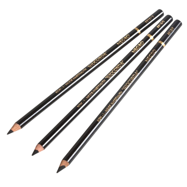 Krijtpotlood Koh-I-Noor gioconda 8815/2 medium zwart afbeelding