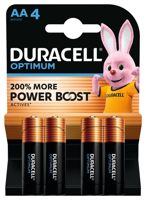 Batterij Duracell Optimum 4x AA afbeelding