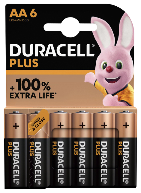 Batterij Duracell Plus 6xAA afbeelding