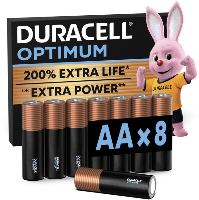 Batterij Duracell Optimum 200% 8x AA afbeelding
