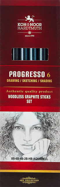 Grafietstift Koh-I-Noor progresso 8915 HB 8B + aqua afbeelding